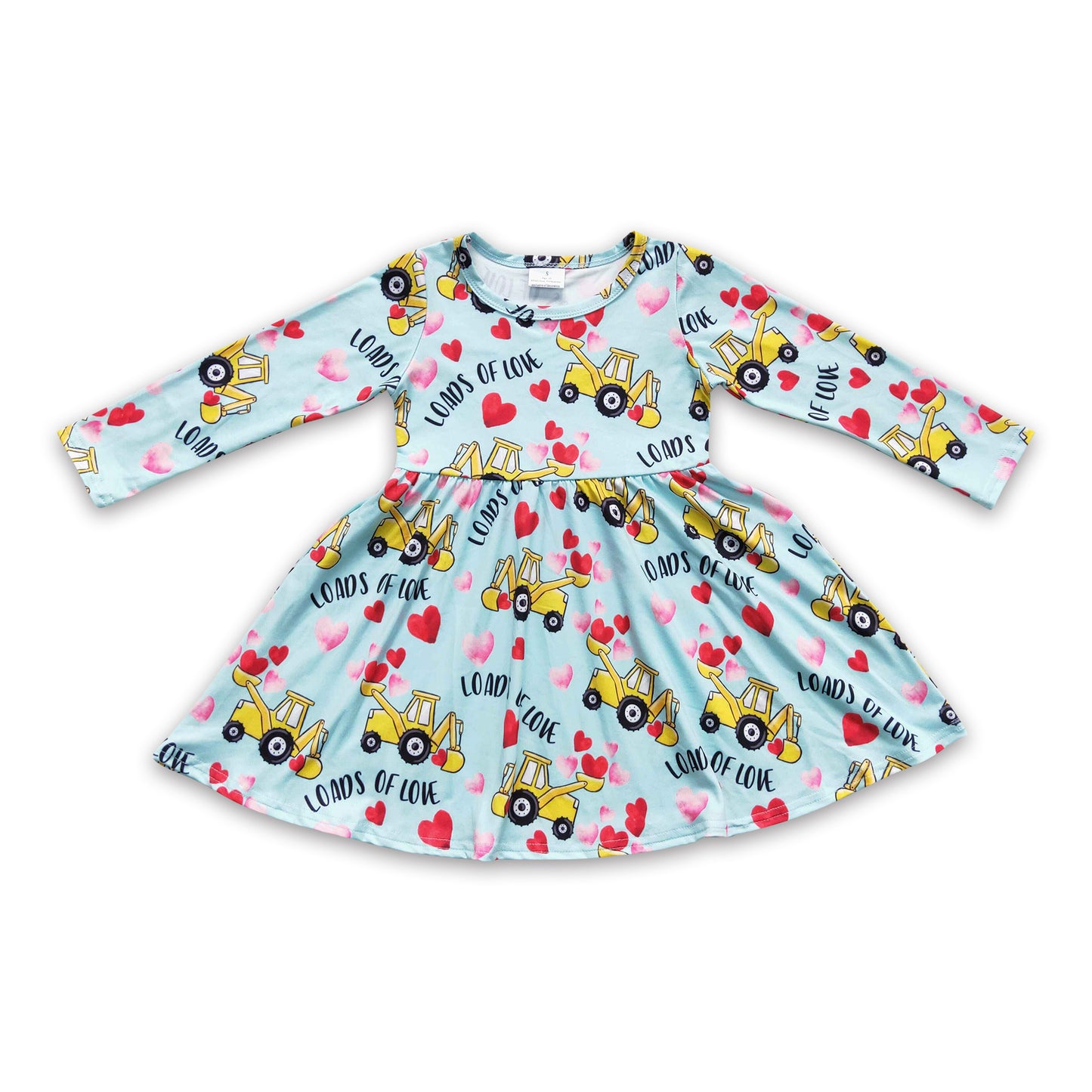 Loads of love truck heart baby girls Valentine's dresses