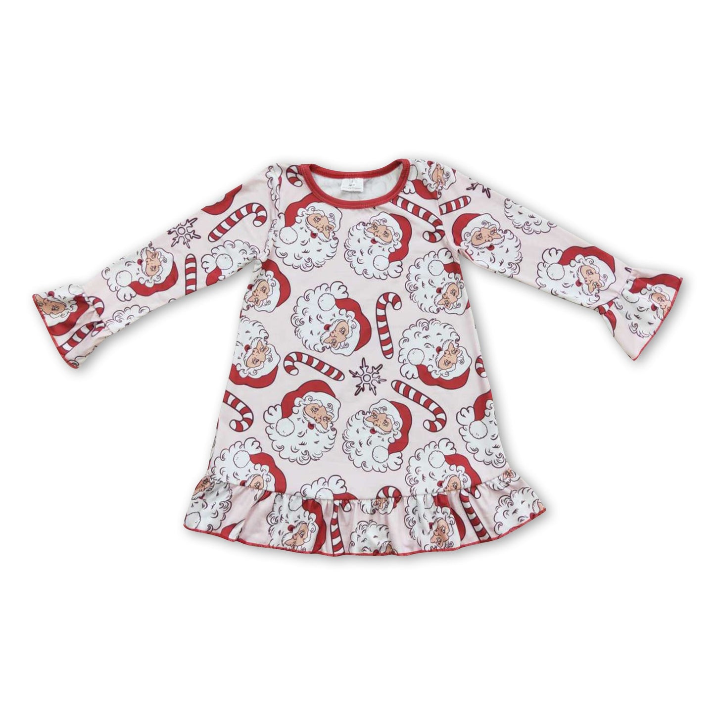 Santa candy cane baby girls Christmas night gown