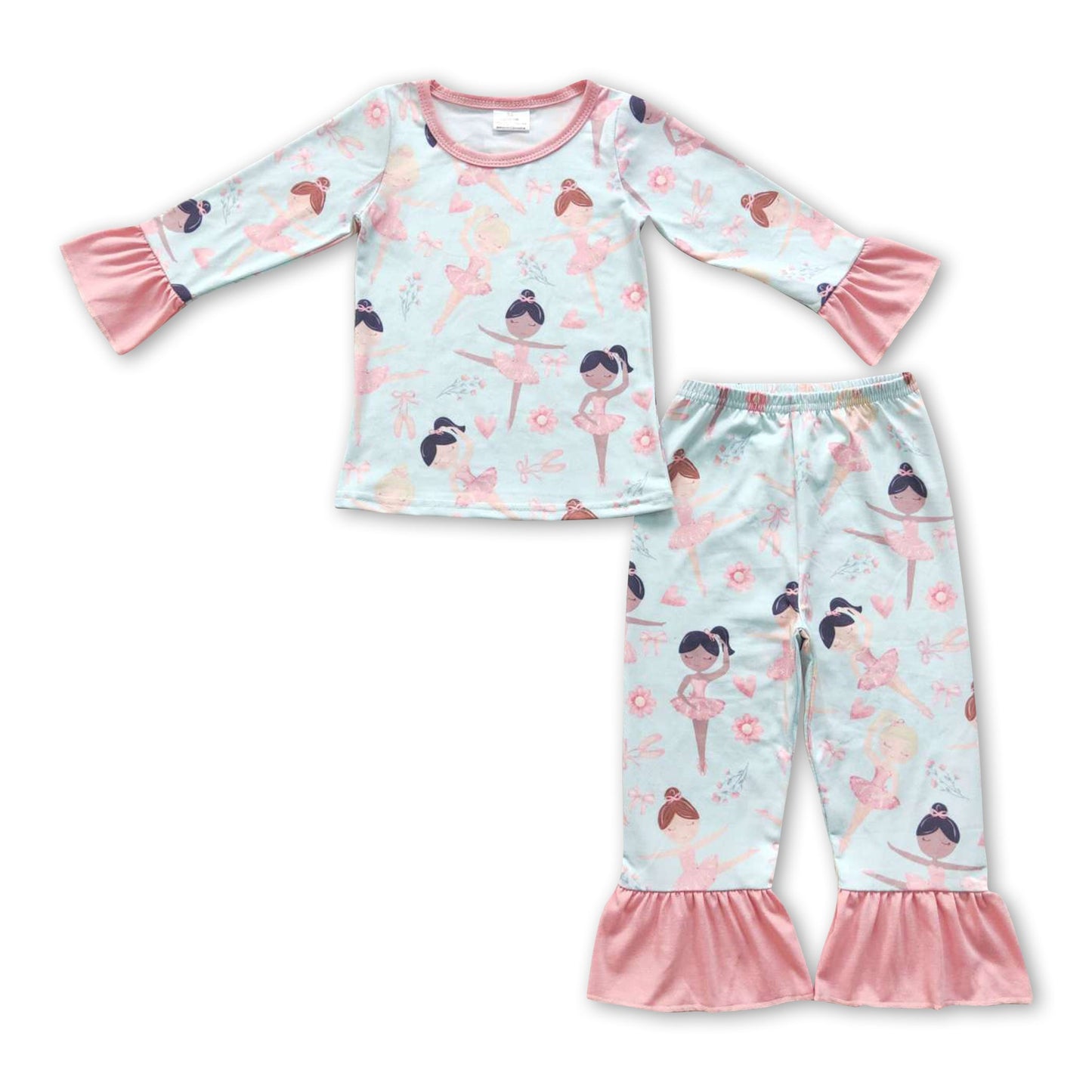 Long sleeves dance ballet baby girls pajamas