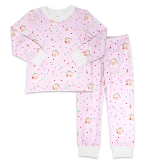 Pink candy house baby girls Christmas clothing