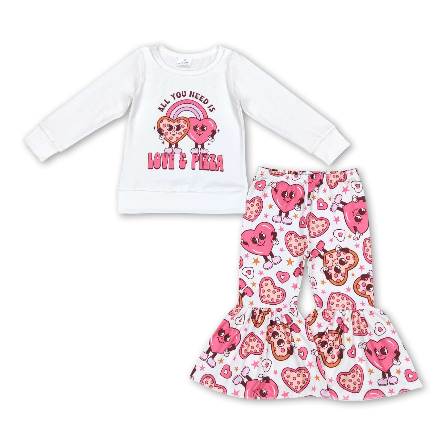 All you need is love and pizza girls valentines clothing