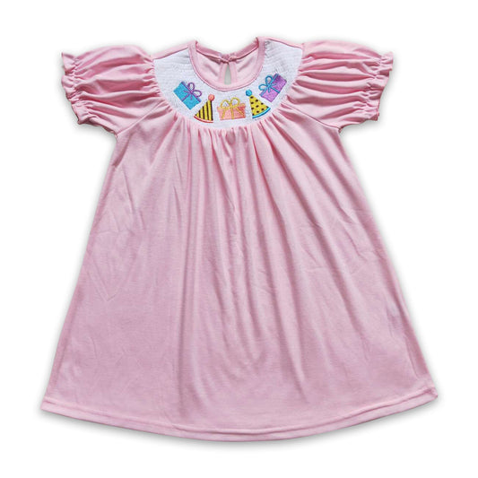 Happy birthday gifts smocked kids girls dresses