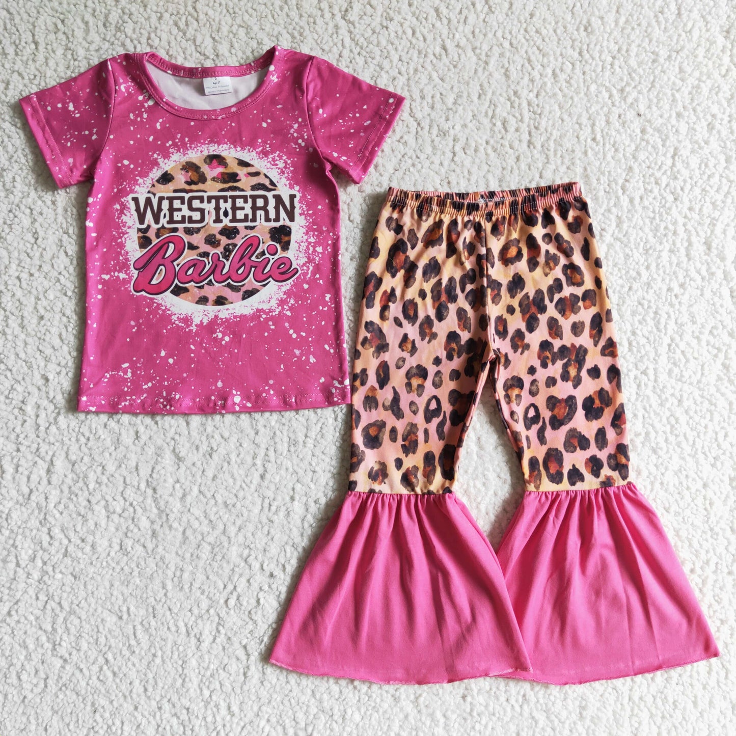 Bleached leopard girls boutique party western clothes