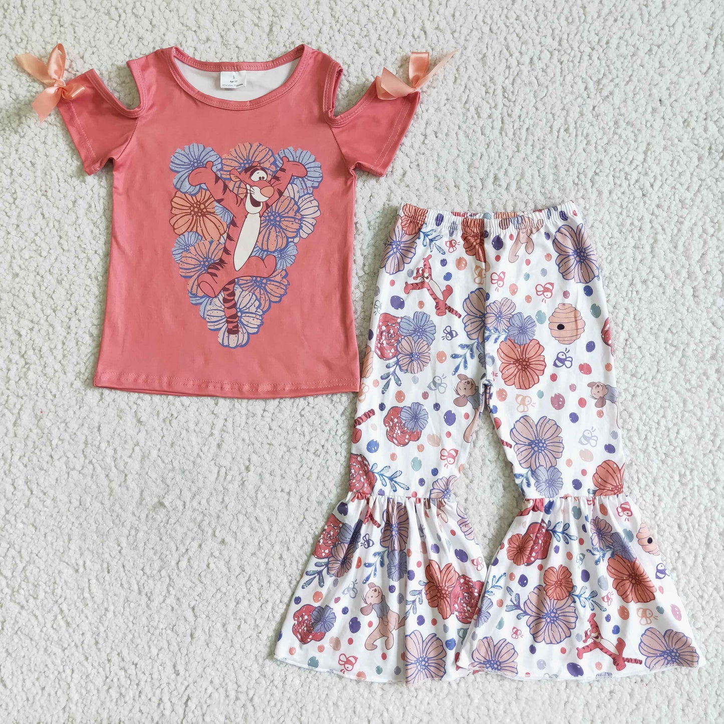 Tiger shirt floral pants girls cute outfits