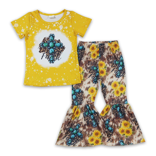 Turquoise leopard faith kids girls western apparel