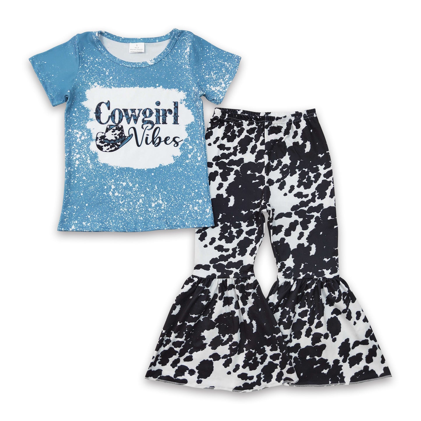 Cowgirl vibes hat kids girls western clothing set