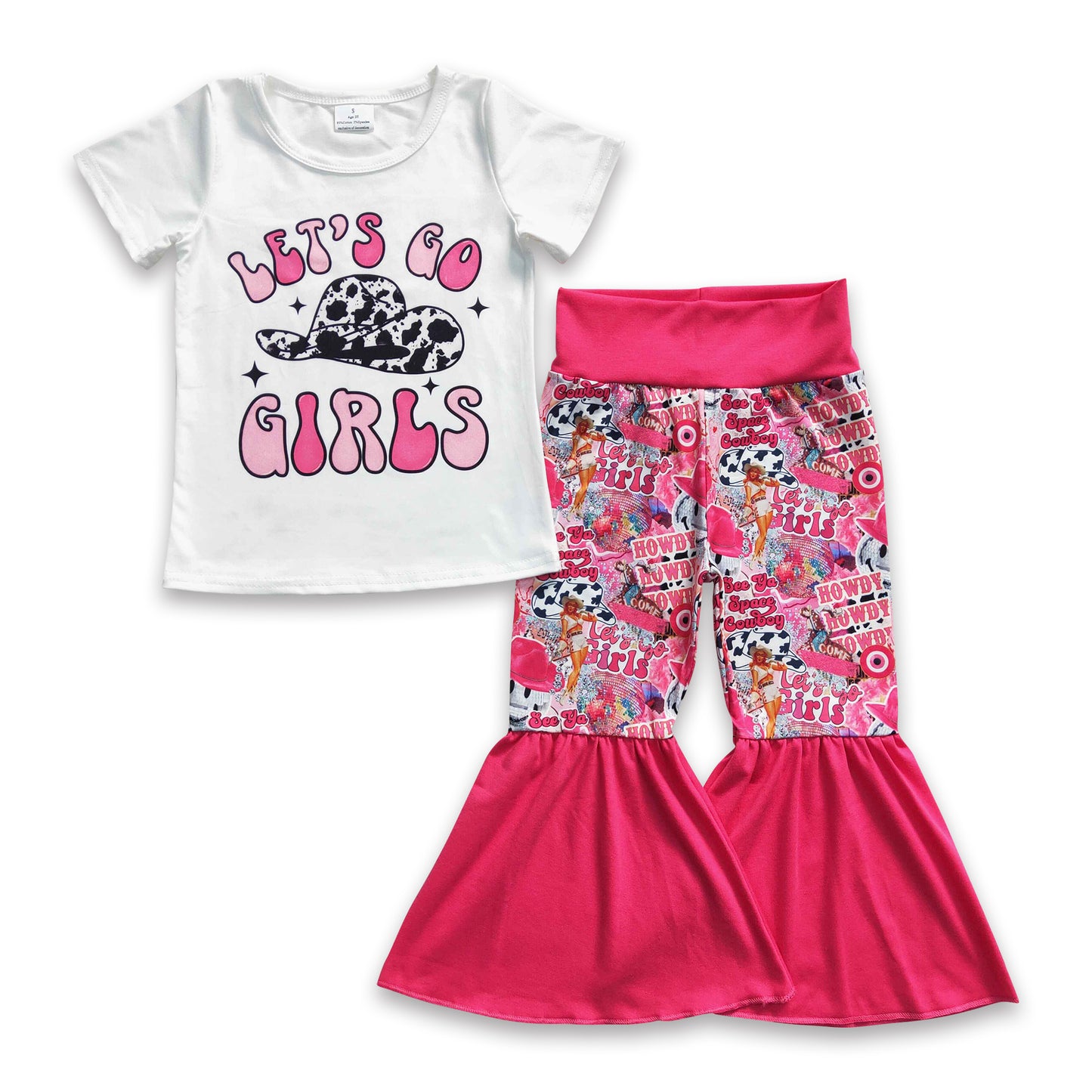 Let's go girls hat howdy kids girls clothing set