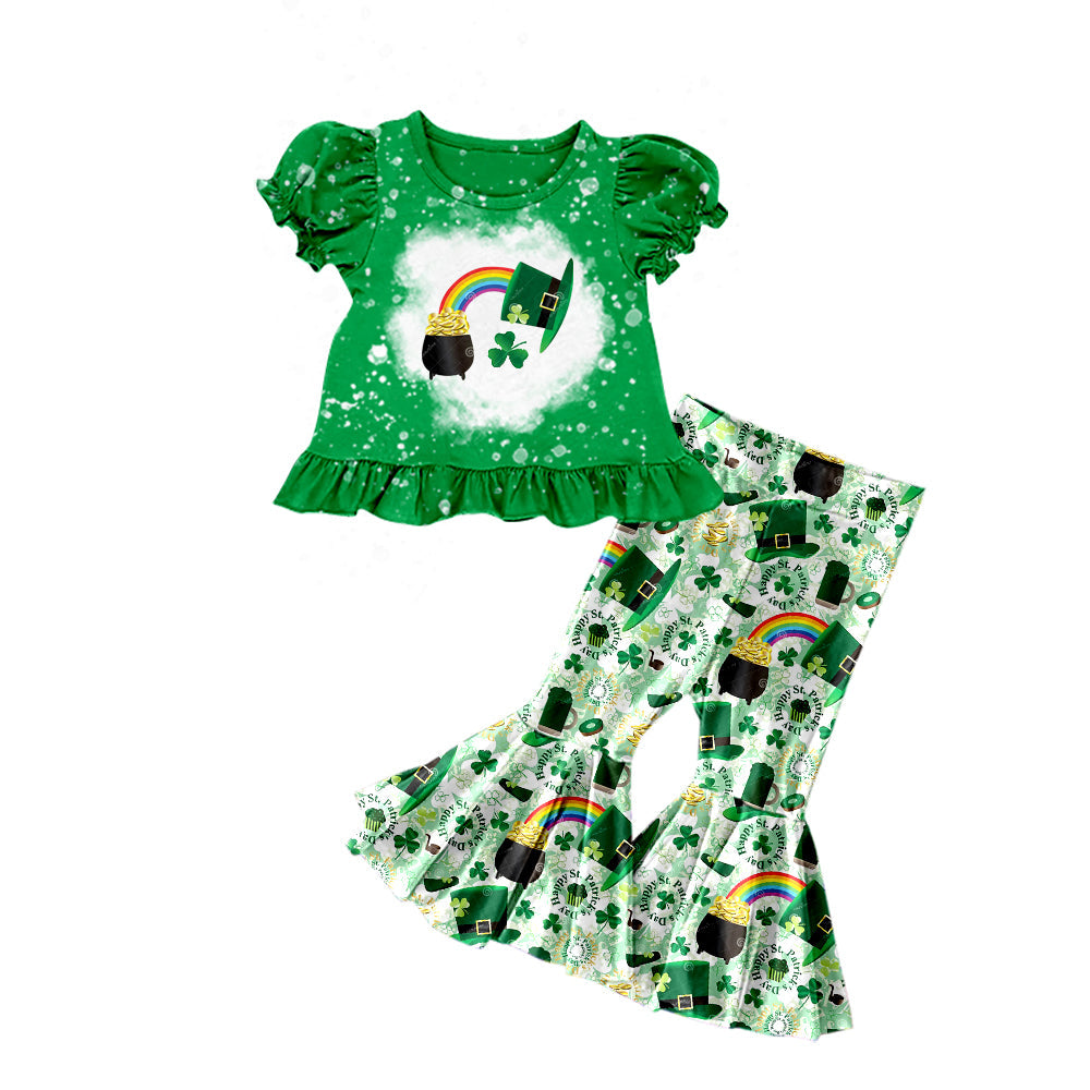 Happy st patrick's day top pants girls clothes