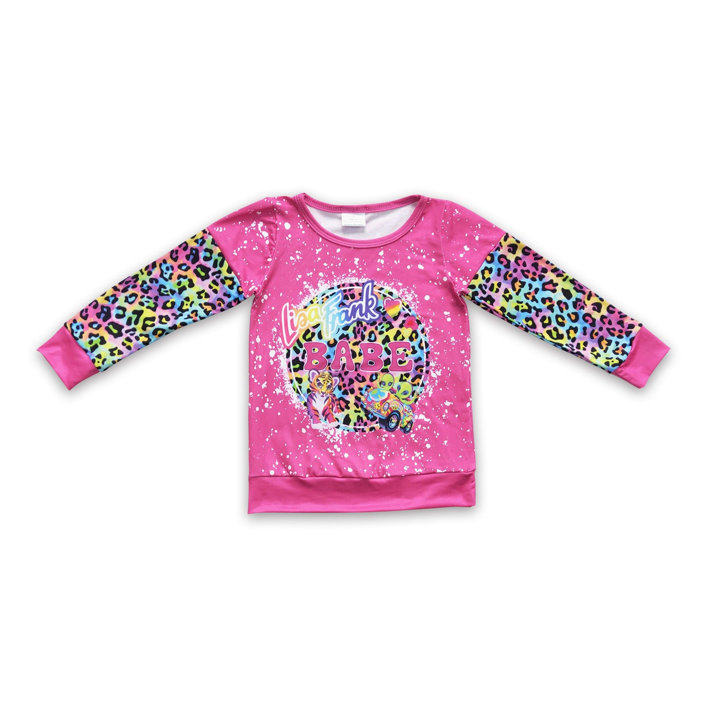 Colorful leopard tiger babe kids girls sweatshirt