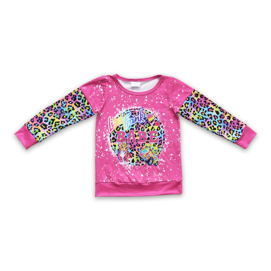 Colorful leopard tiger babe kids girls sweatshirt