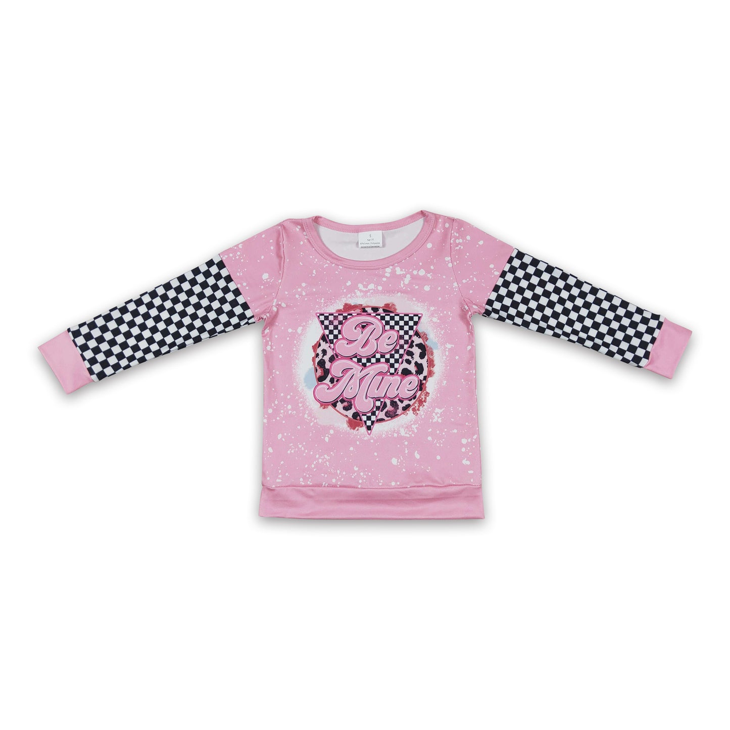 Be mine plaid sweatshirt pink jeans girls valentine's outfits