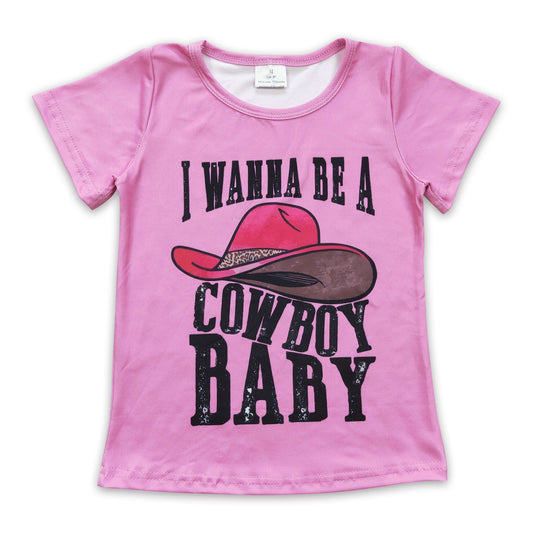 I wanna be a cowgirl baby hat girls western shirt