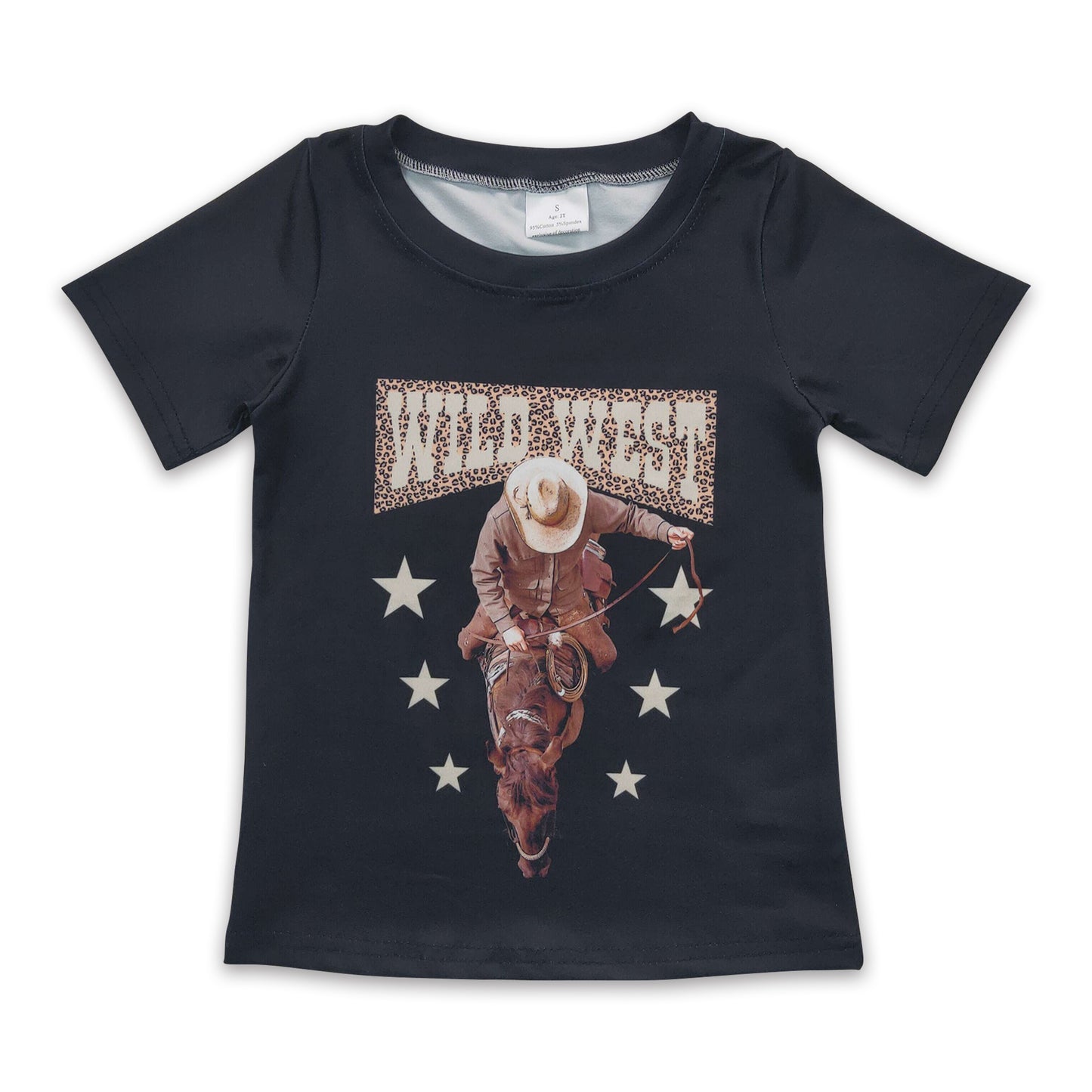 Wild west rodeo short sleeves western kids shirt