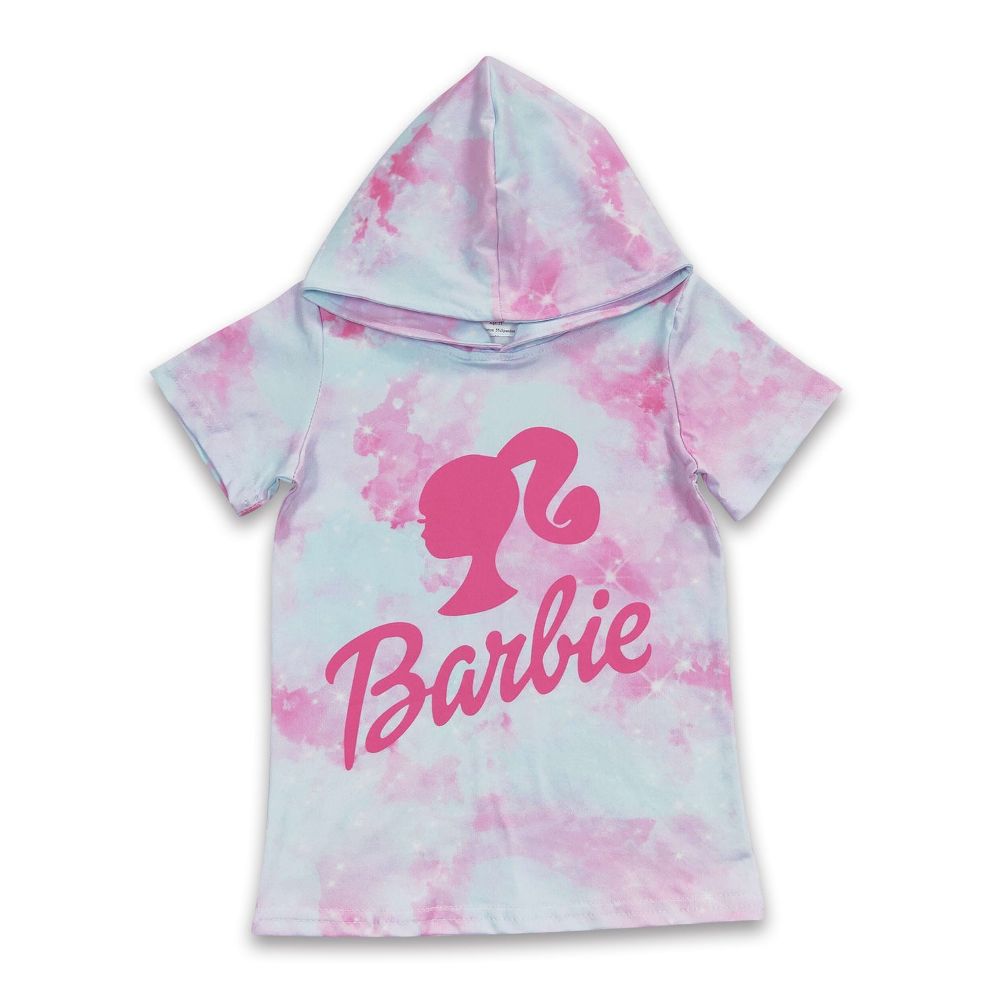 Tie dye short sleeves party girls hoodie