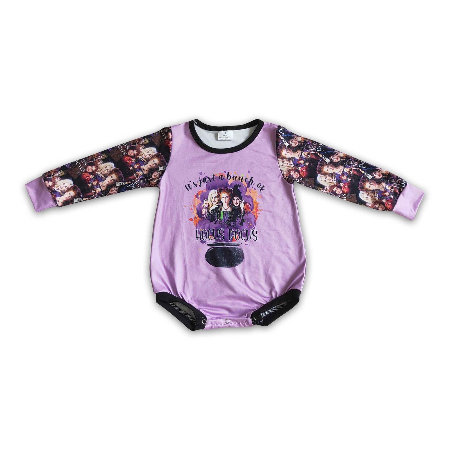 Witches purple baby girls Halloween romper