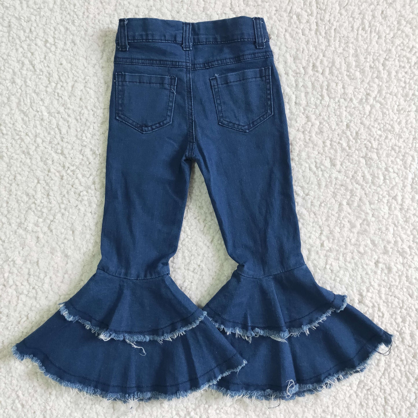 Blue denim washed kids girls jeans