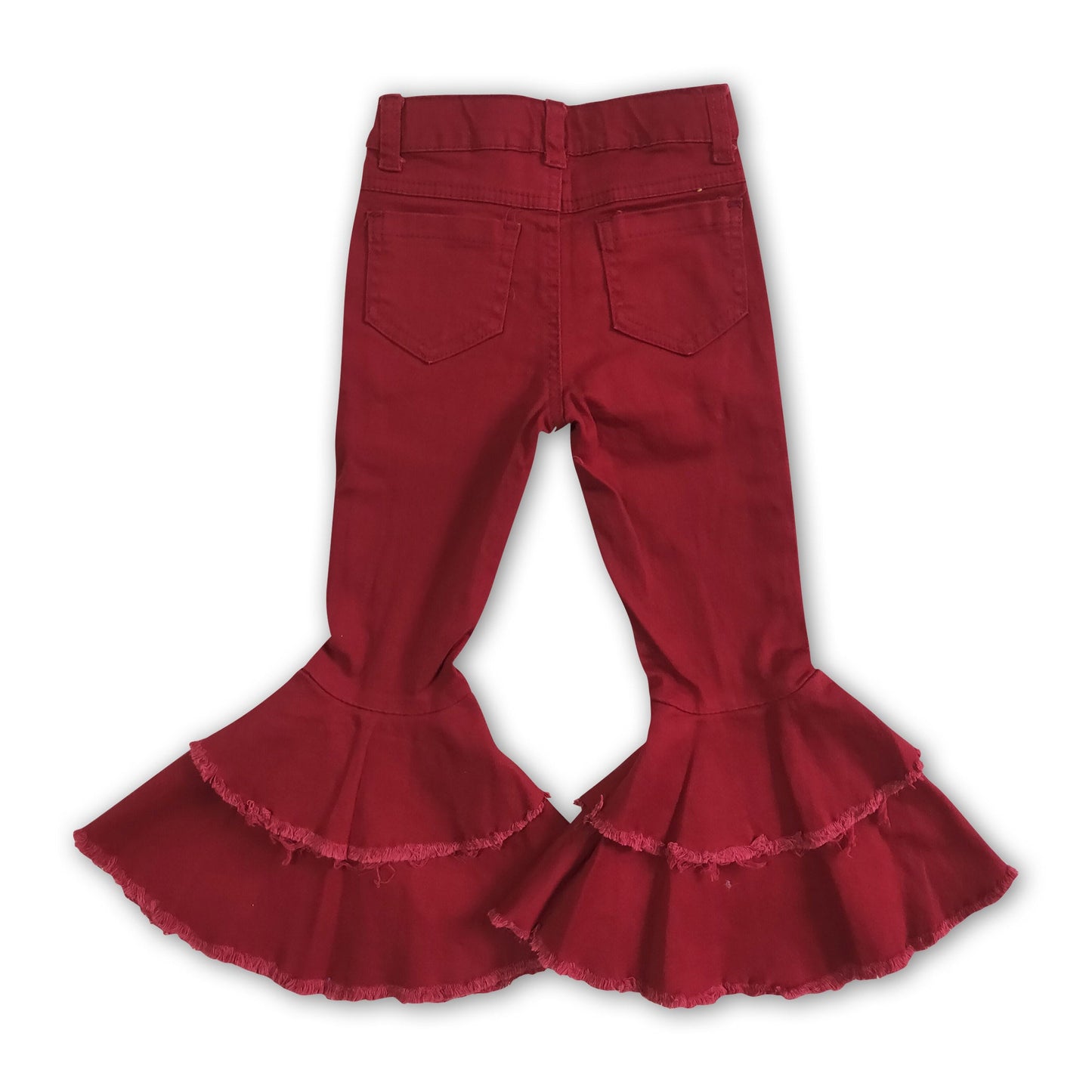 Wine denim washed kids girls jeans