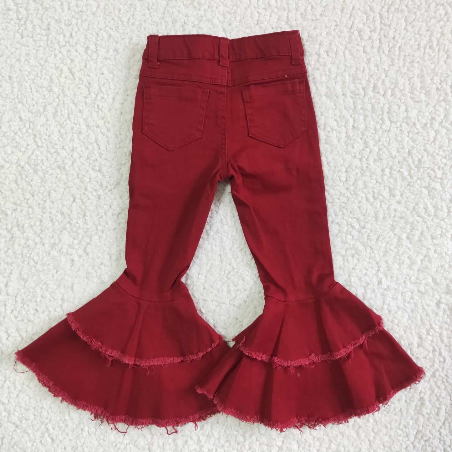 Wine denim washed kids girls jeans