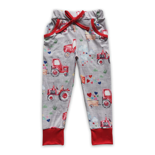 Heart truck baby kids valentine's day pants