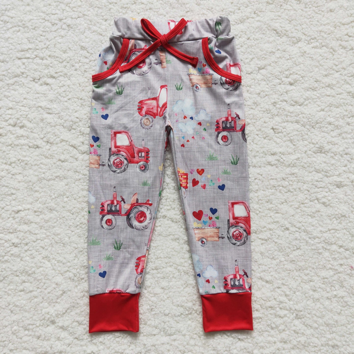 Heart truck baby kids valentine's day pants