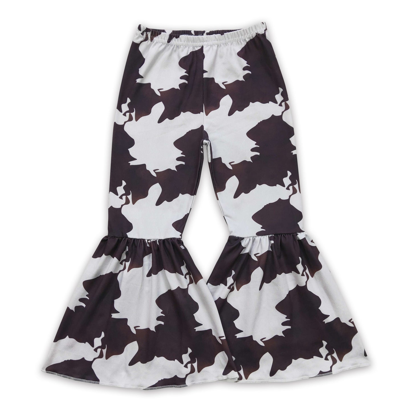 Cow kids girls bell bottom western pants