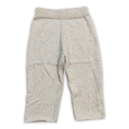 Beige thick kids girls winter pants