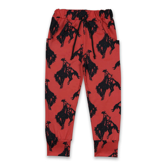 Horse pockets rodeo kids boy western pants