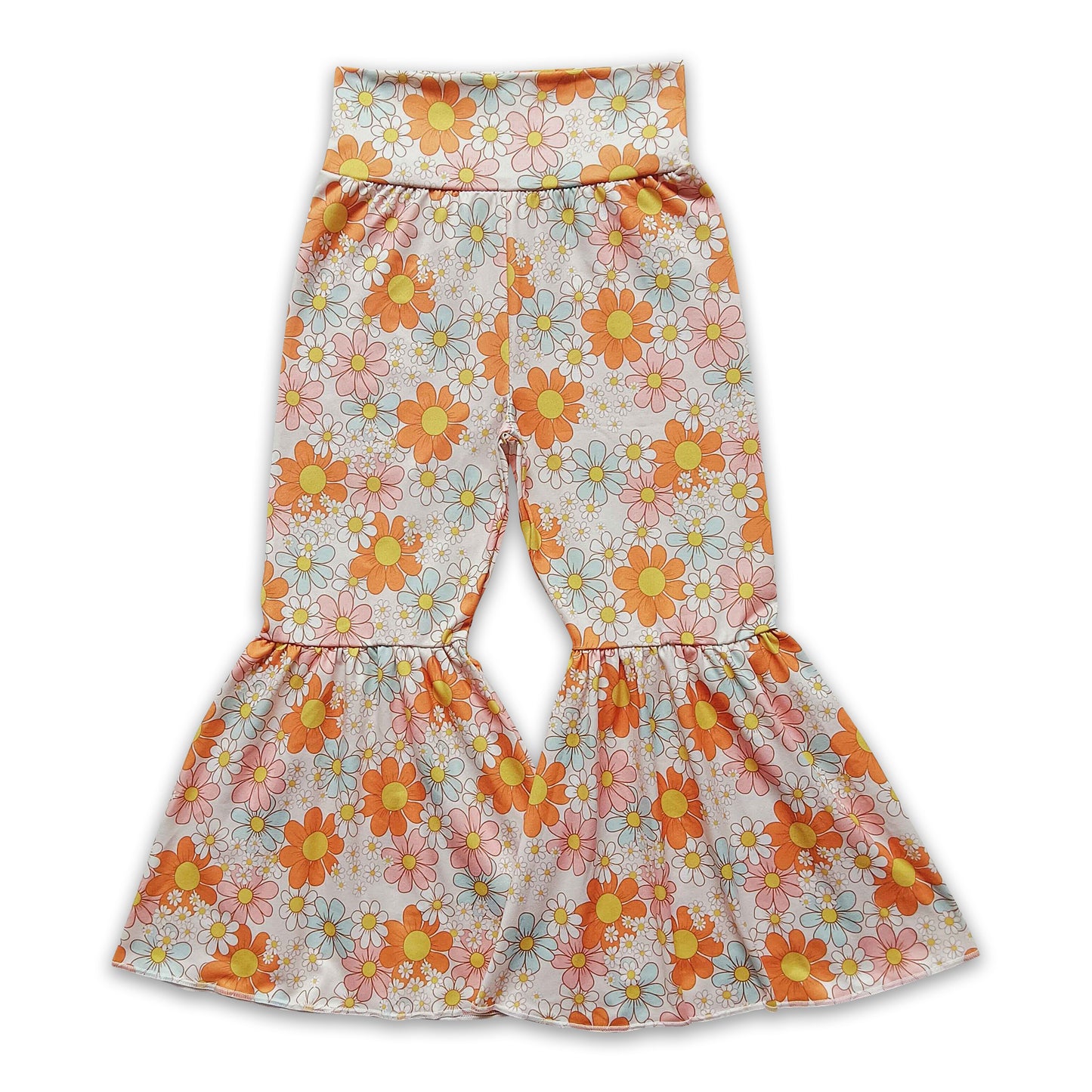 Flower baby girls bell bottom pants