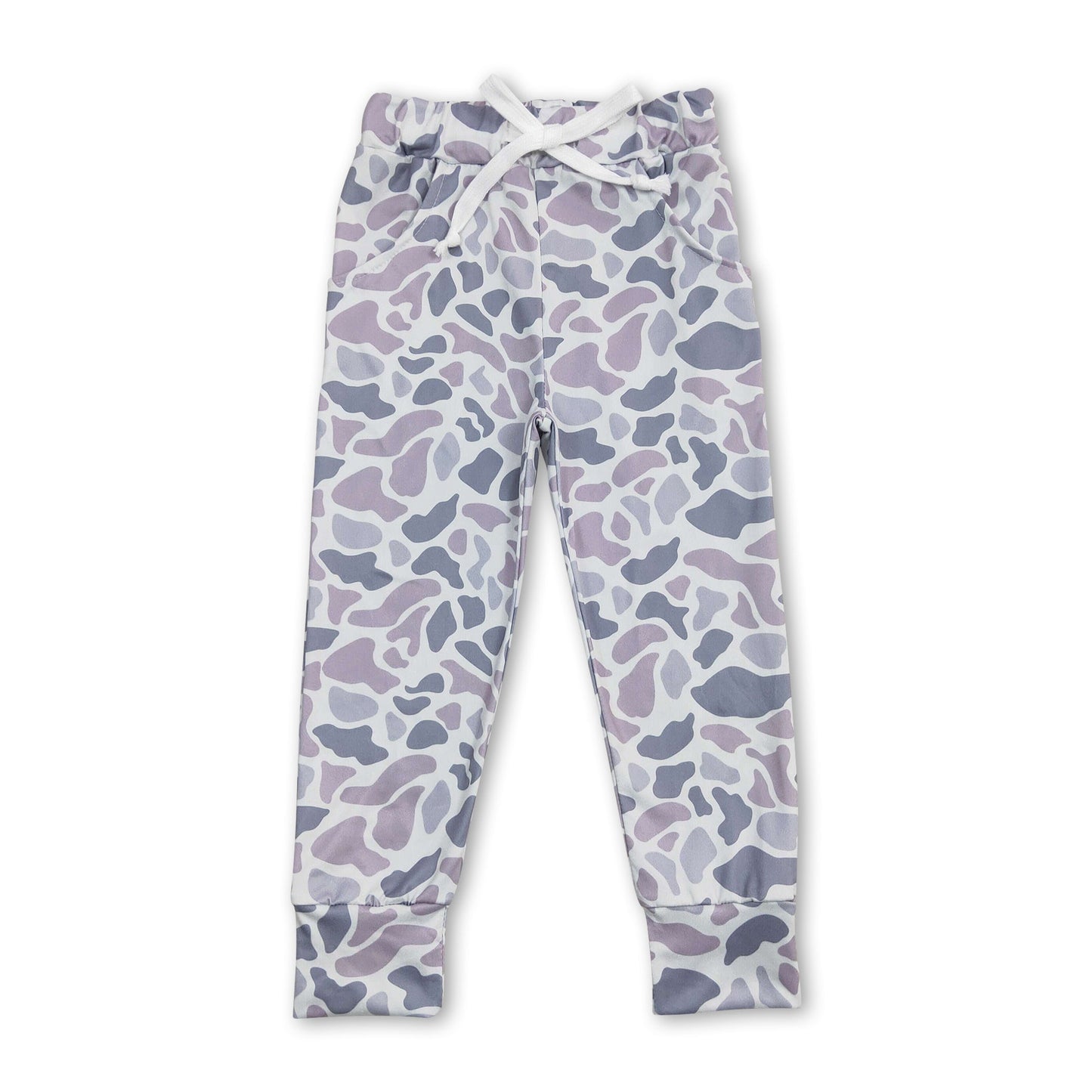 Grey camo pocket kids boys pants