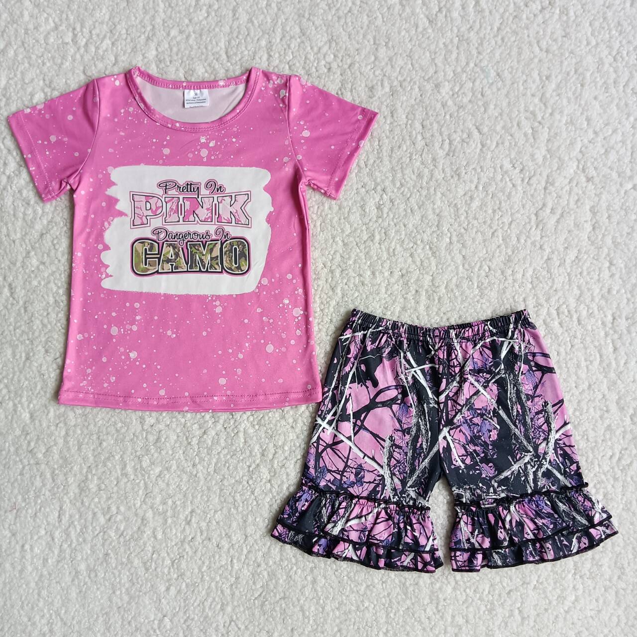 Pink camo children clothing girls