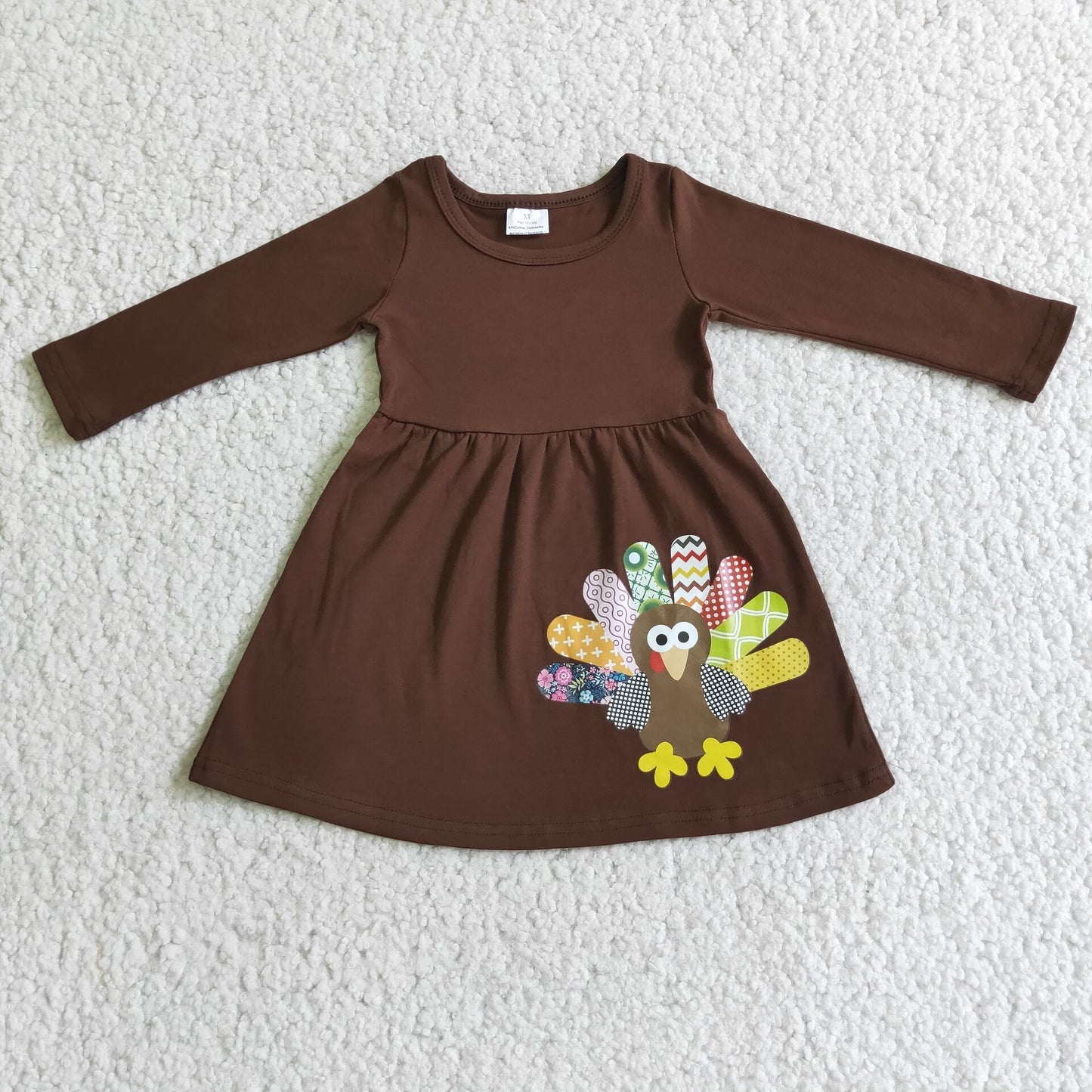 Girl Turkey Long Sleeve Dress