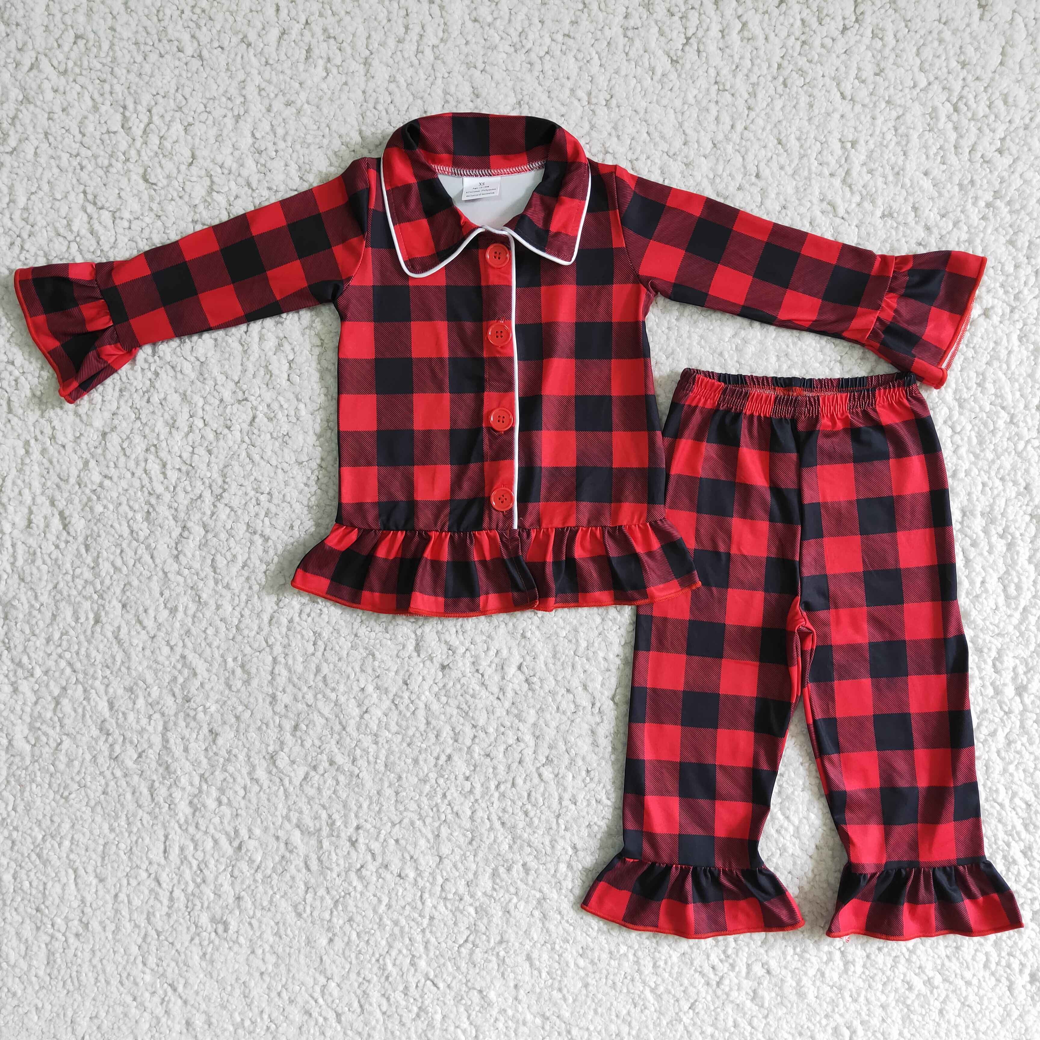 Buffalo check girls pajamas new arrivals