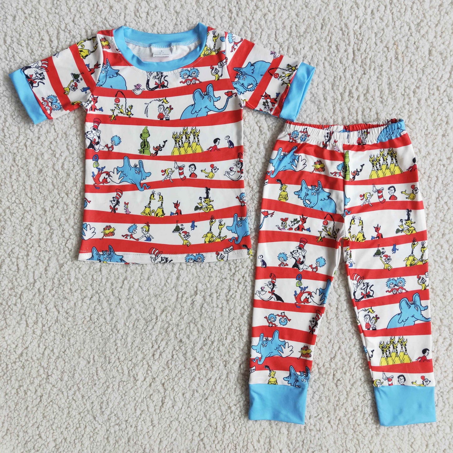 Short sleeve cat shirt boy cute pajamas