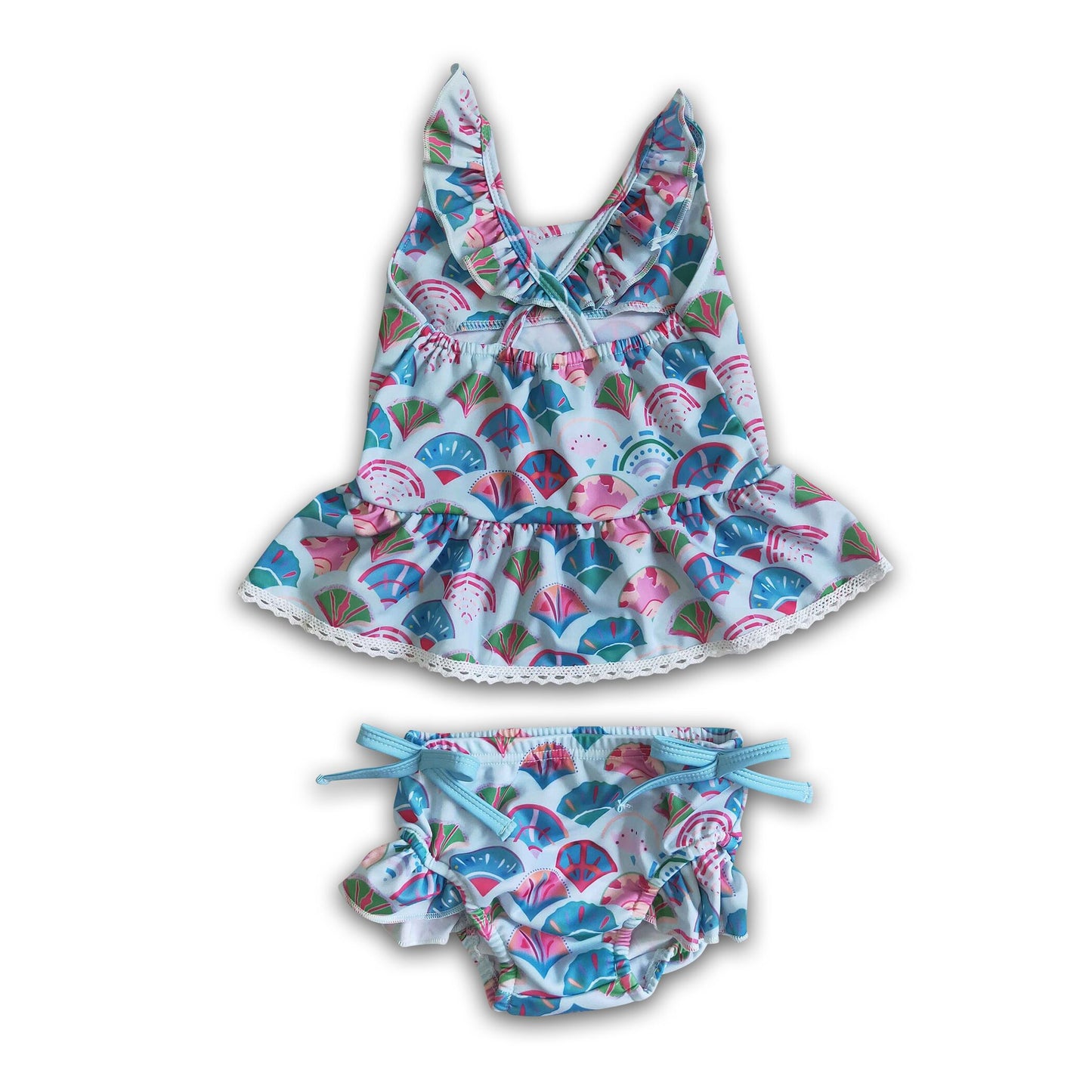 Mermaid scale swim wear baby girls summer swimsuit