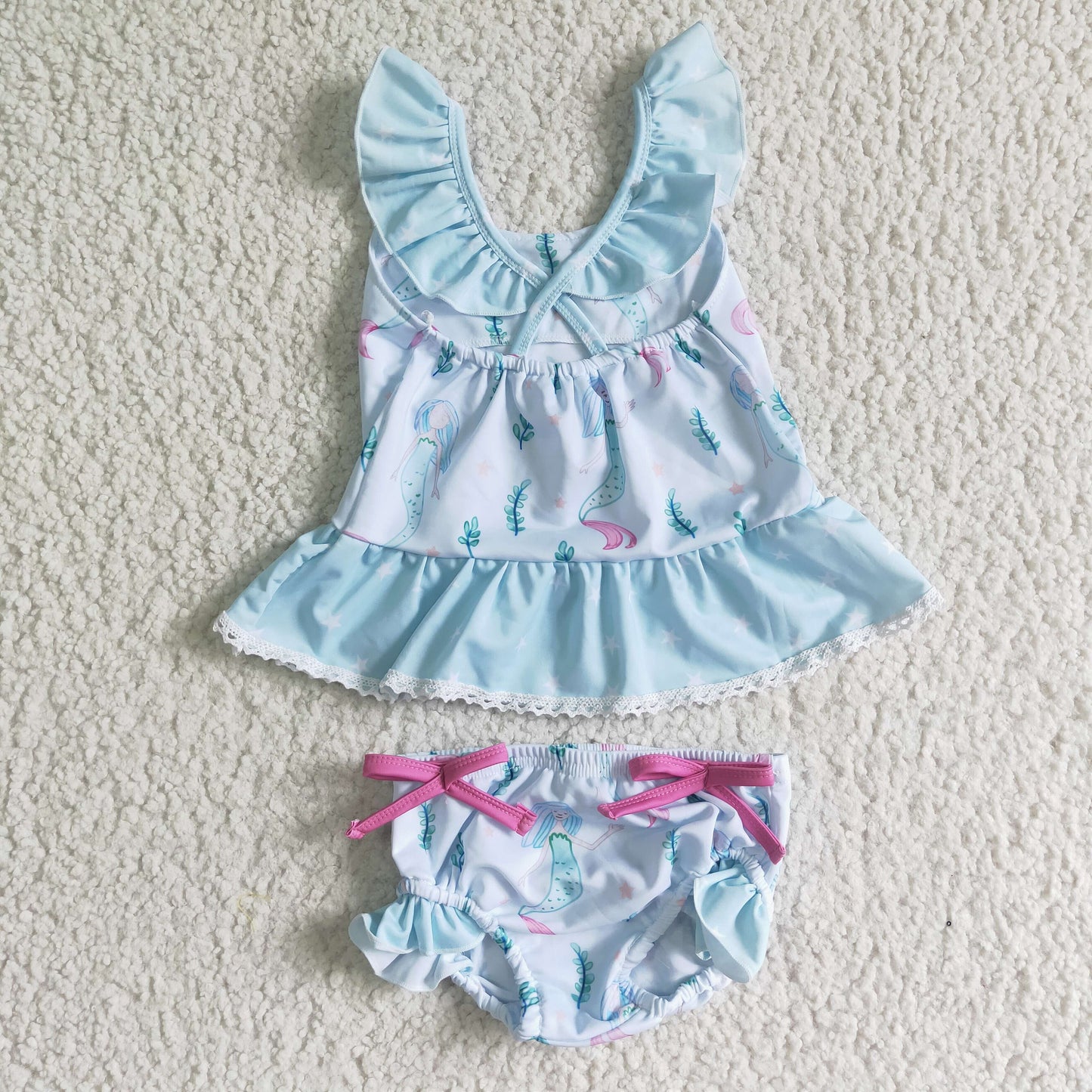 Sea print baby girls summer swimsuit