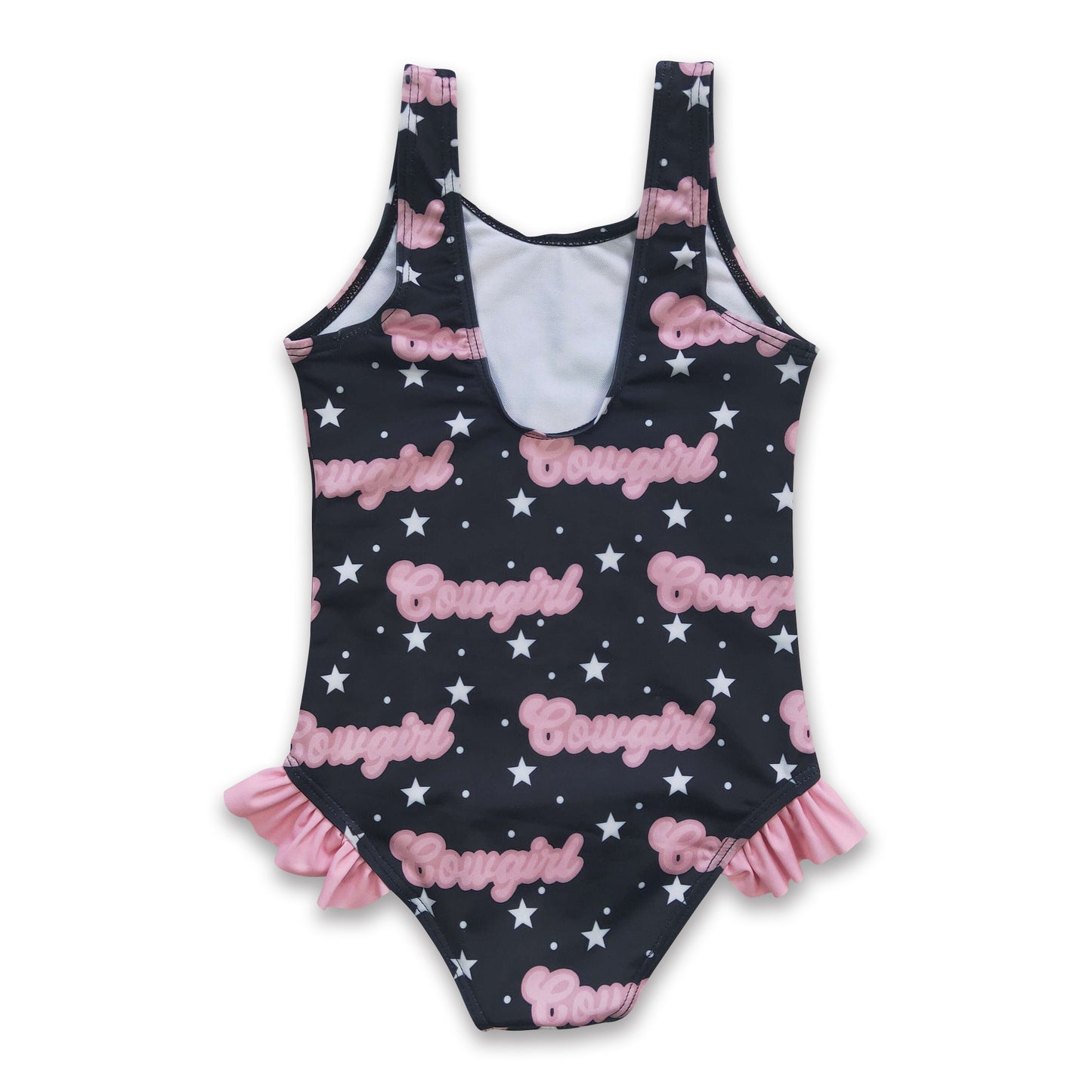 Cowgirl baby girls summer one pc lining swimsuit