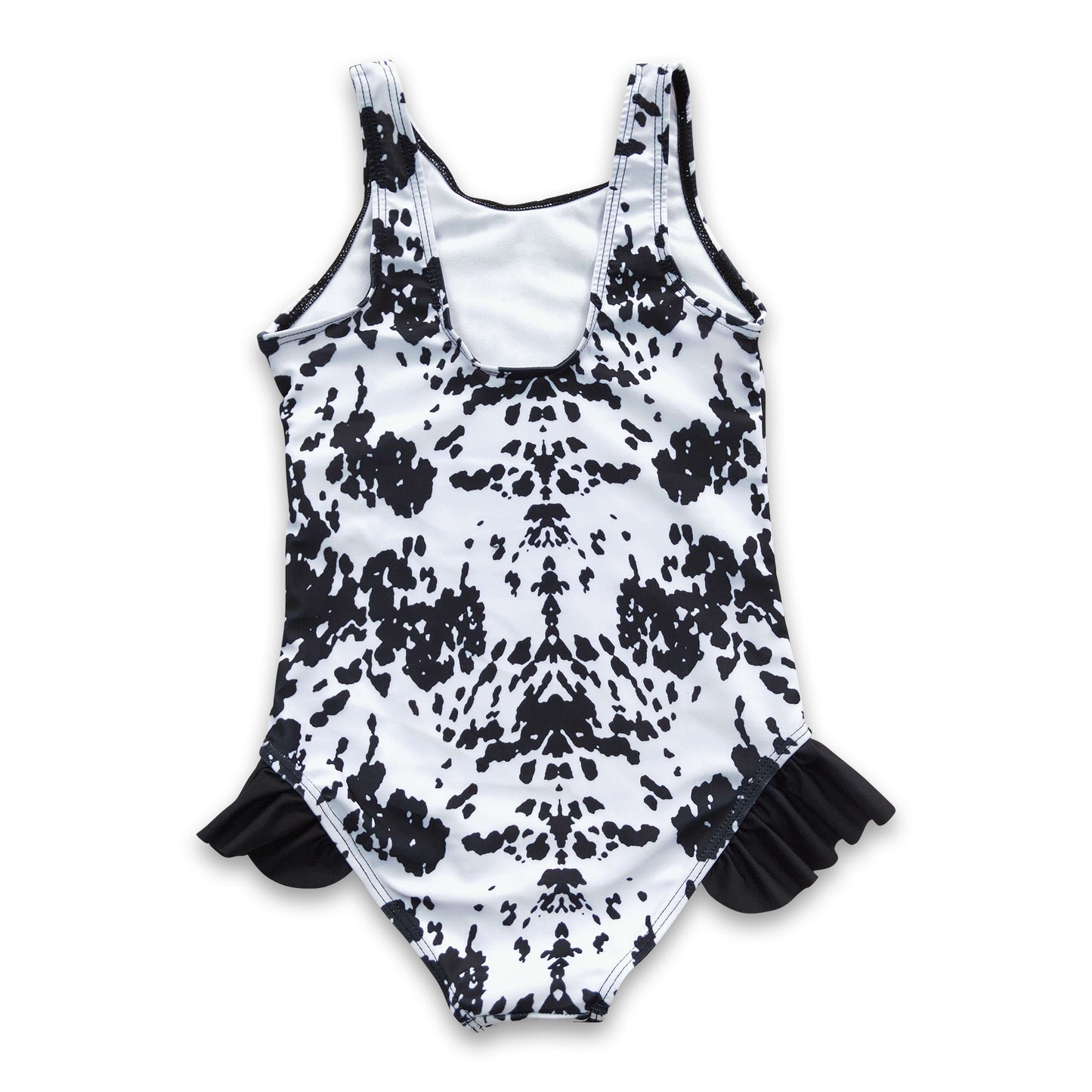 Cow print one pc baby girls summer swimsuit