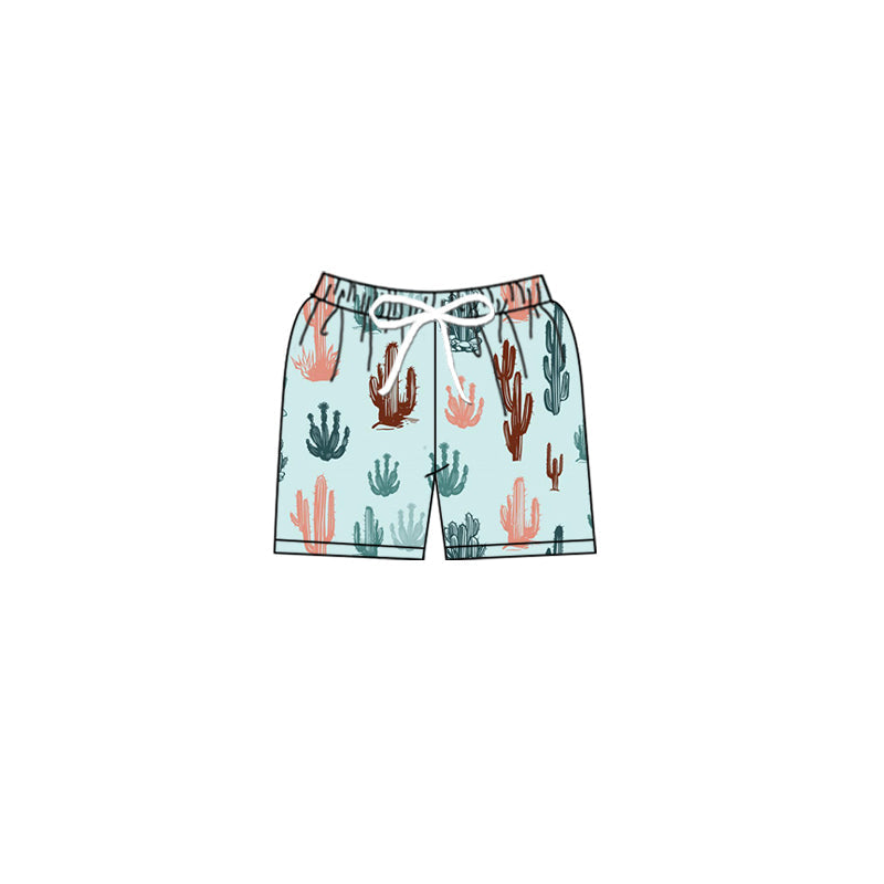 Cactus western kids boys summer swim trunks