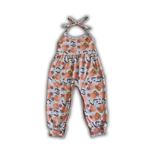 Peach sleeveless jumper kids girls jumpsuit