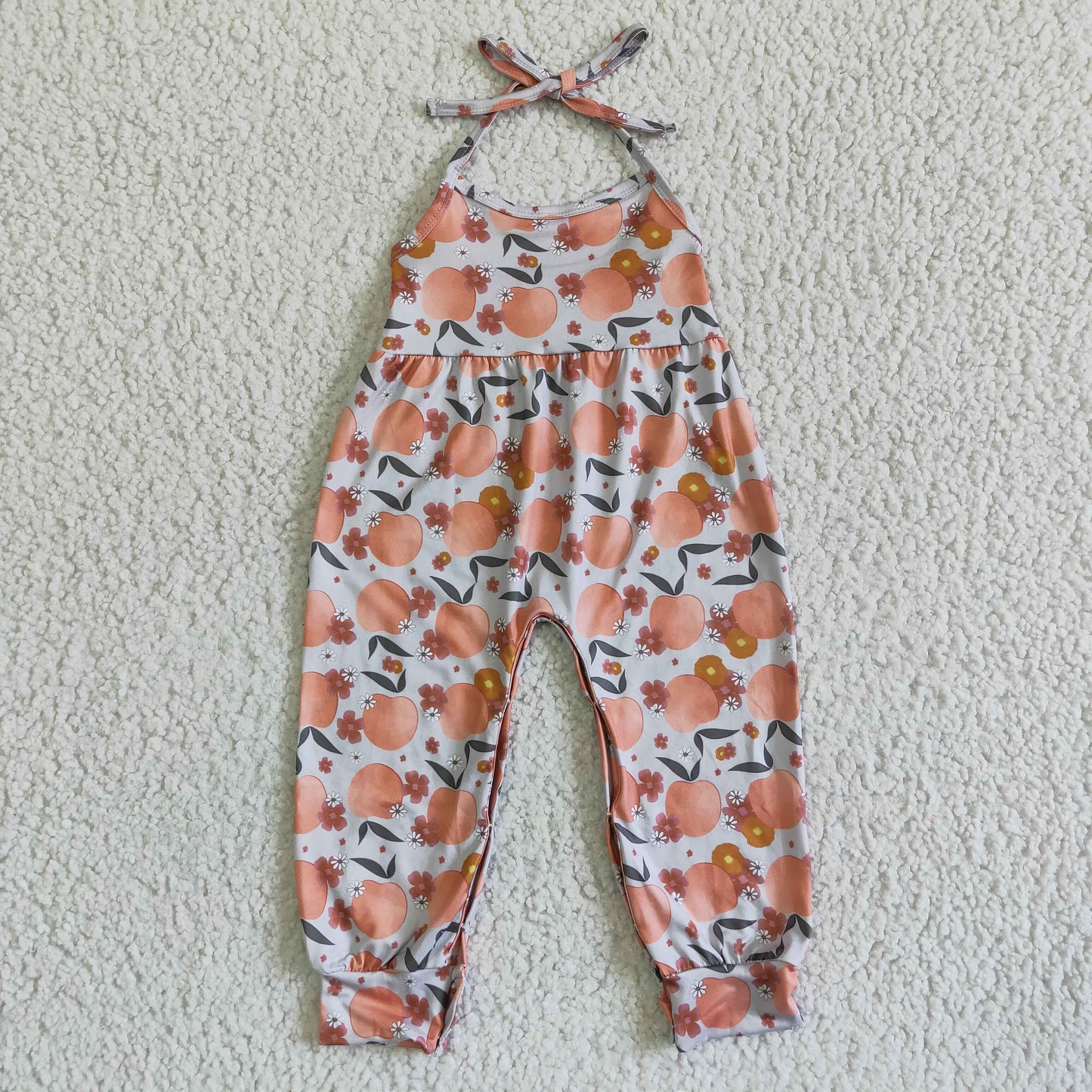 Peach sleeveless jumper kids girls jumpsuit