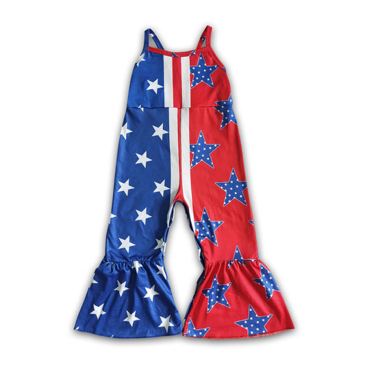 Stars baby kids girls 4th of july jumpsuit