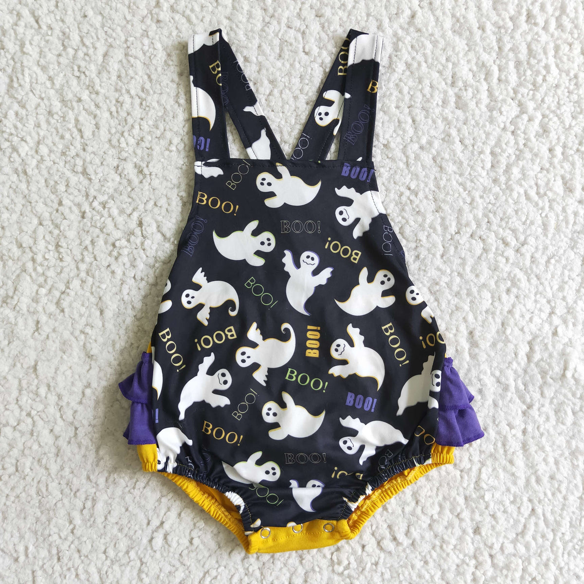 Boo Boo Raa Raa Clothes Boo ghost bubble baby girls Halloween romper – Western Kids Clothes