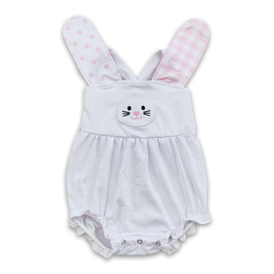 Bunny ears cute baby girls easter romper