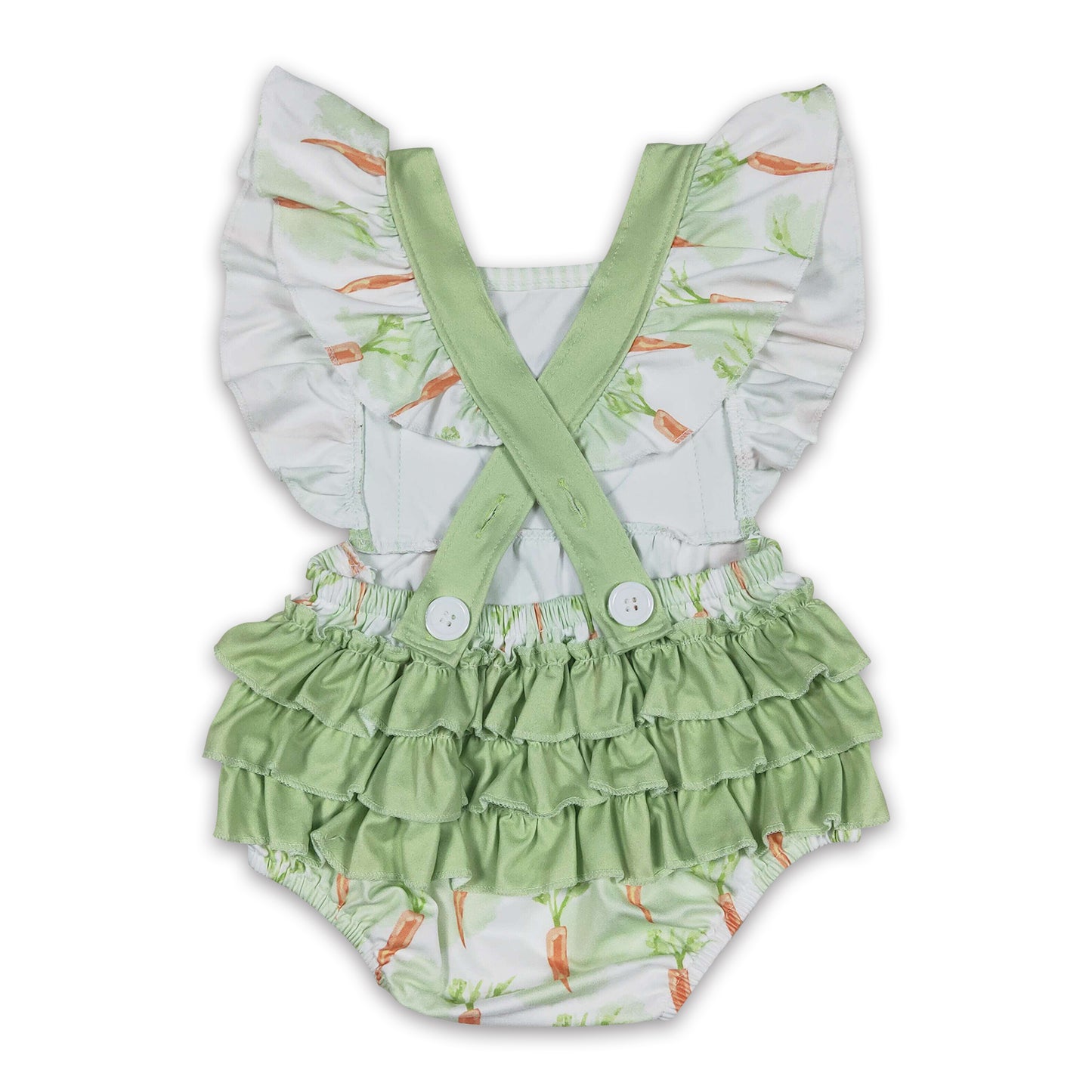 Bunny carrots bubbles baby girls easter romper