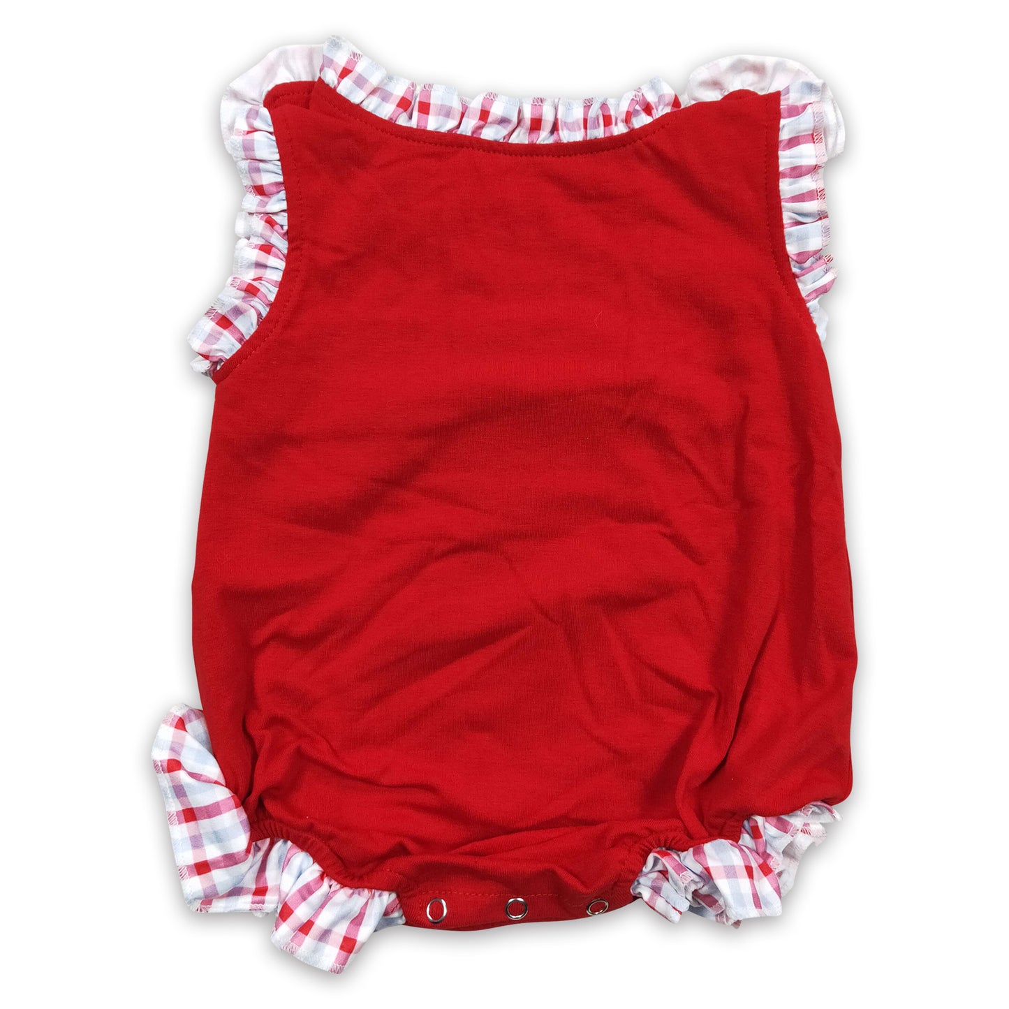 Crab embroidery sleeveless baby girls summer romper