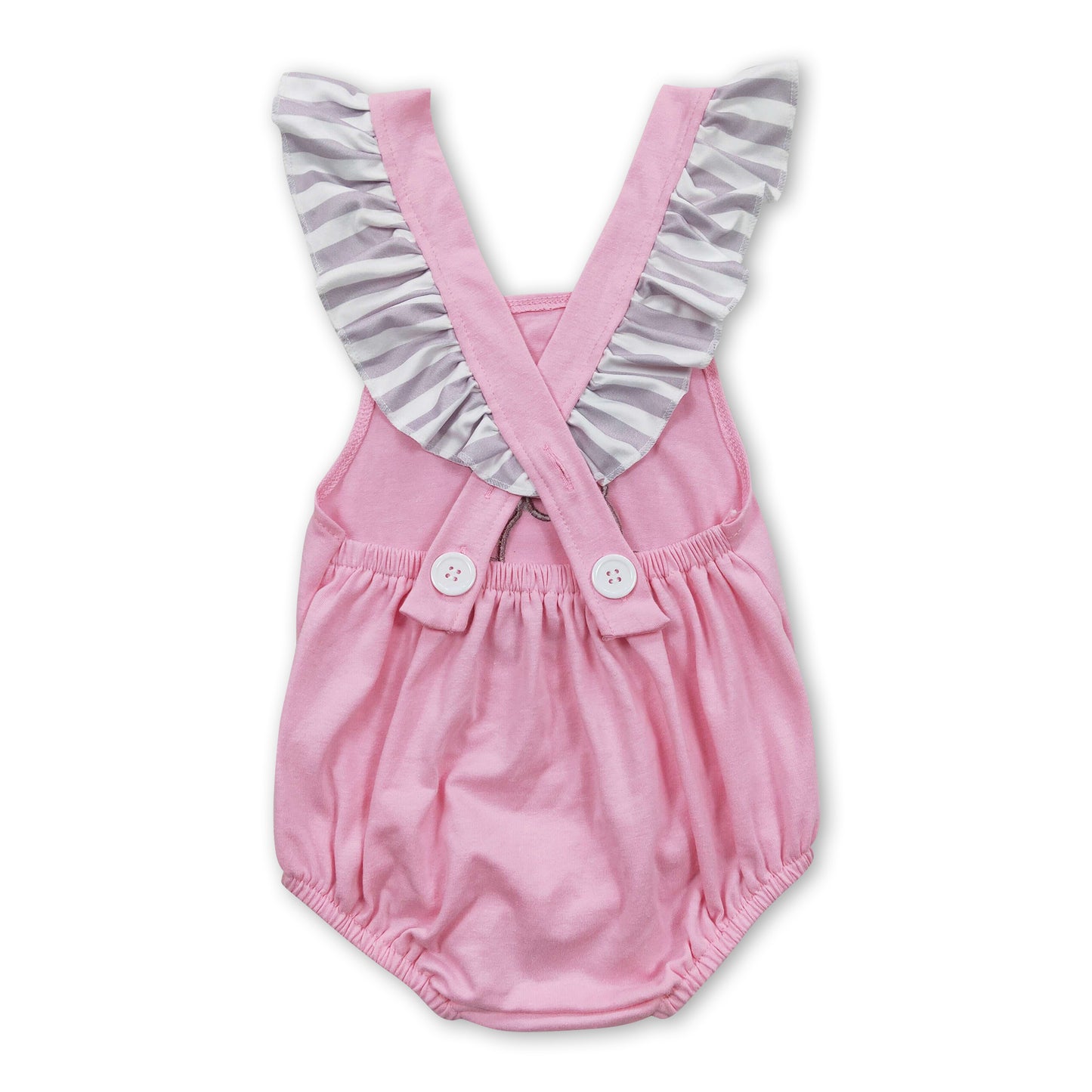 Pink dog cute baby girls summer romper