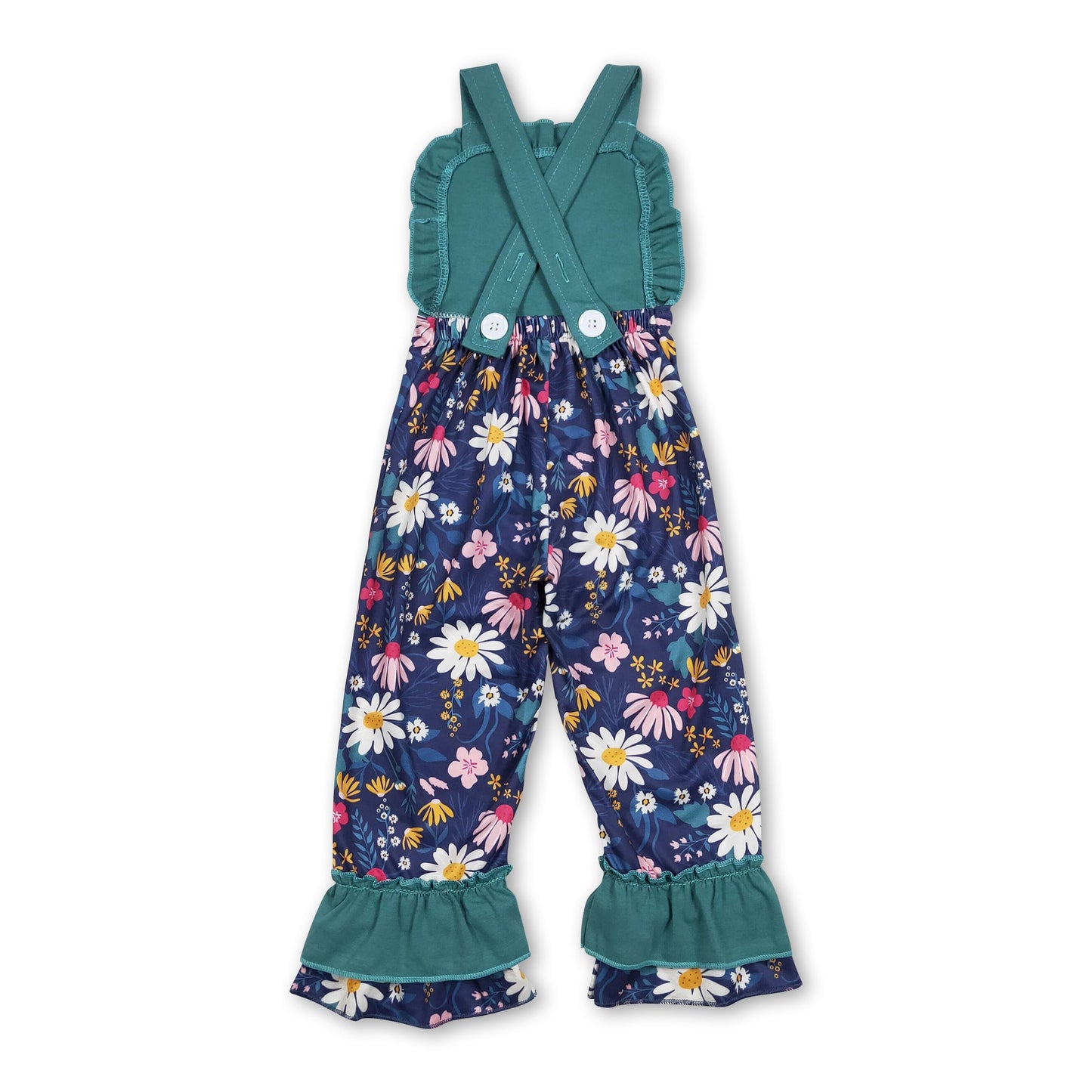 Sleeveless floral baby girls jumpsuit