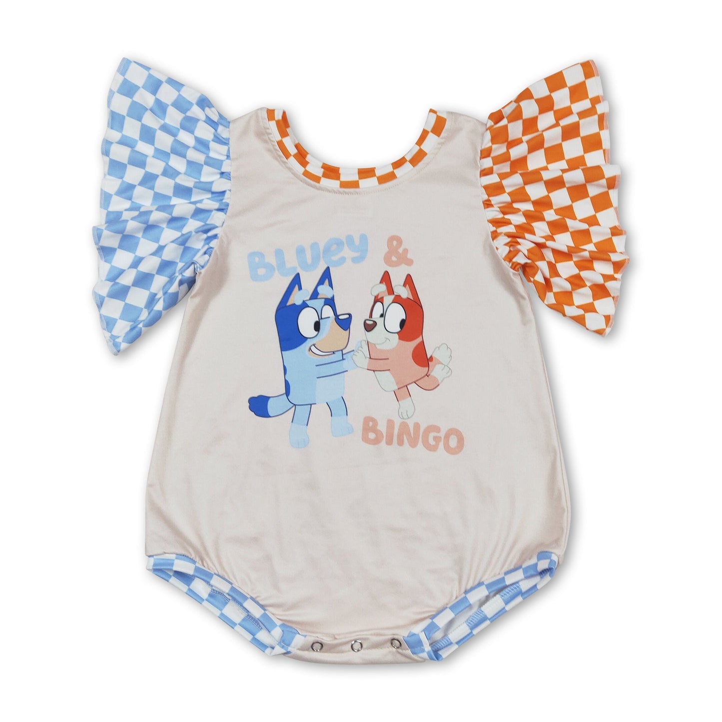 Plaid dogs baby kids summer romper