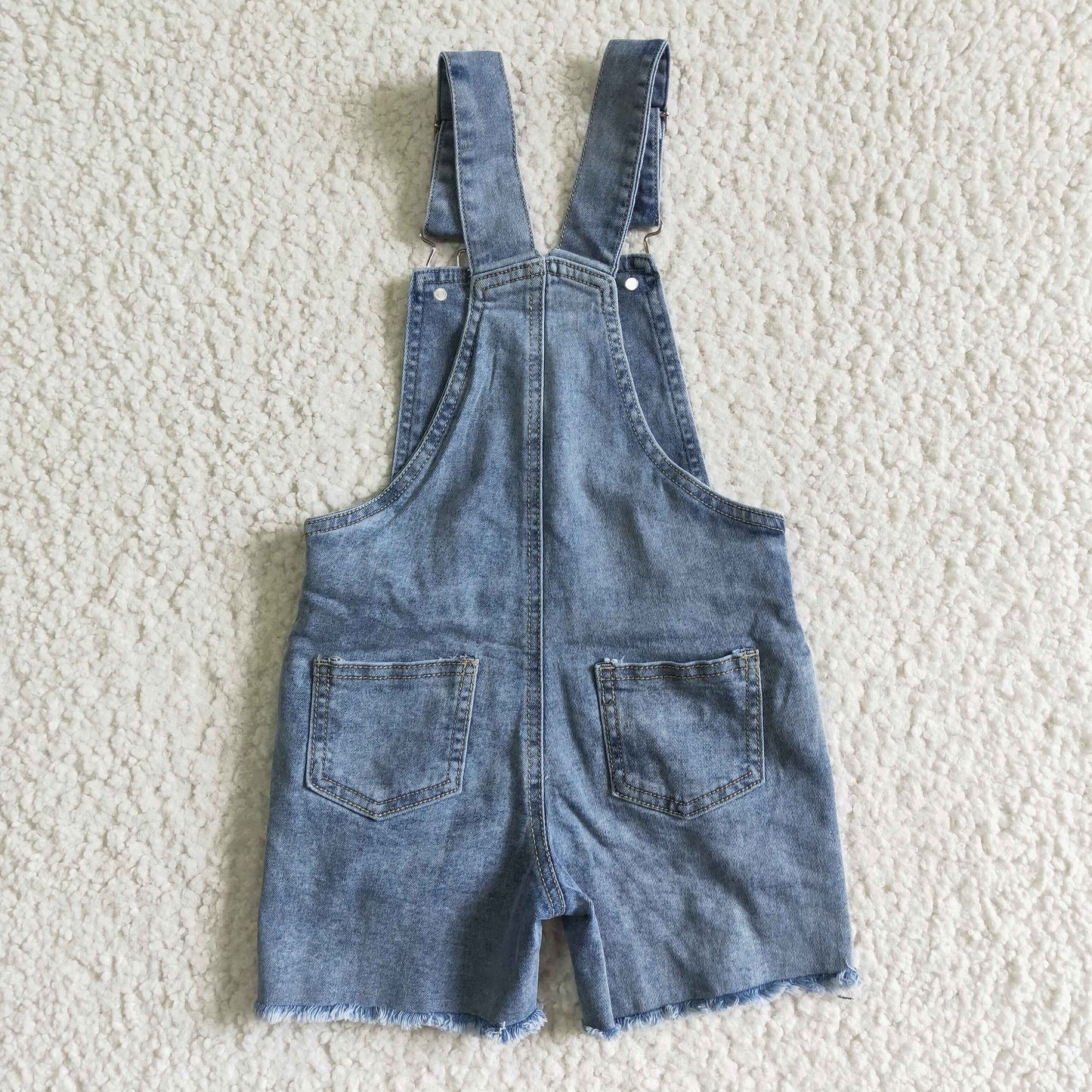 High quality denim shorts girls summer overalls