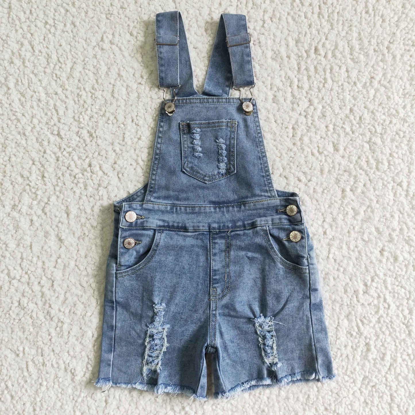 High quality denim shorts girls summer overalls